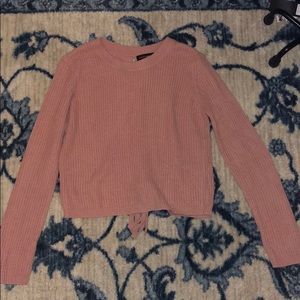 Pink long-sleeve top size small